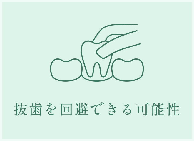抜歯を回避できる可能性